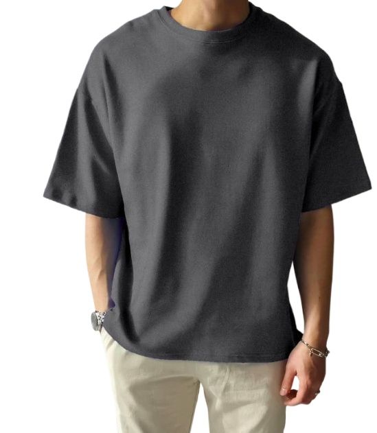Drop Shoulder For Men Over Size T-shirt Summer Wear Half Sleeves