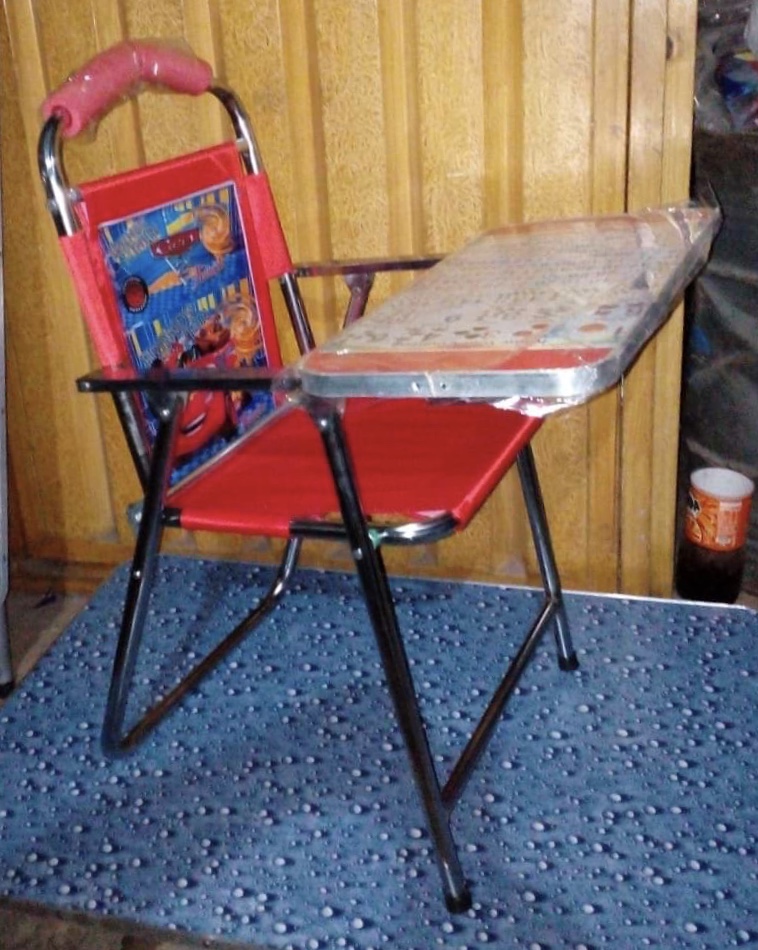 Kids Foldable & Portable Study+Eating Table & Chair Used For Multi Purpose