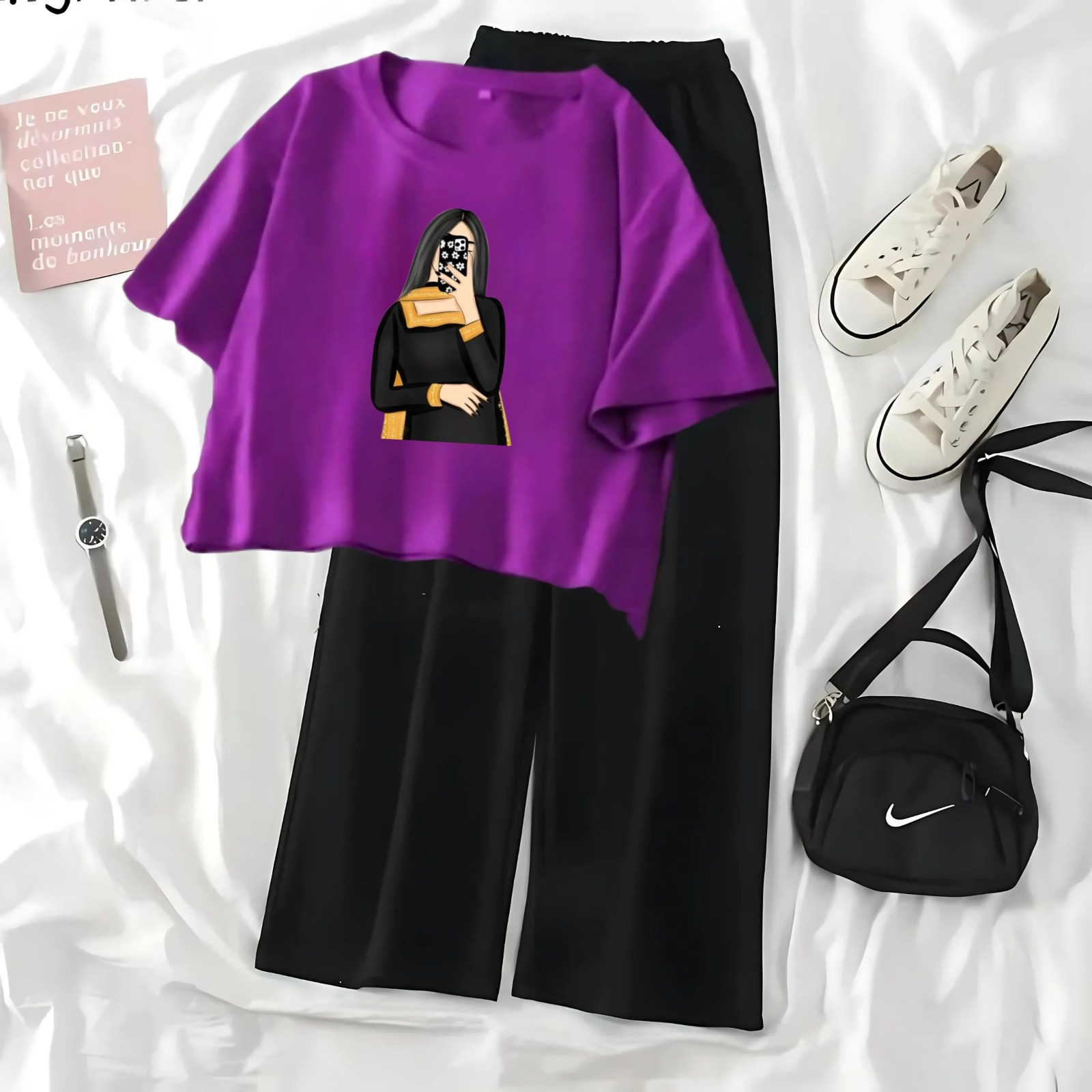 High Quality Crop Top Suits For Women and Girls Tshirts and Trouser
