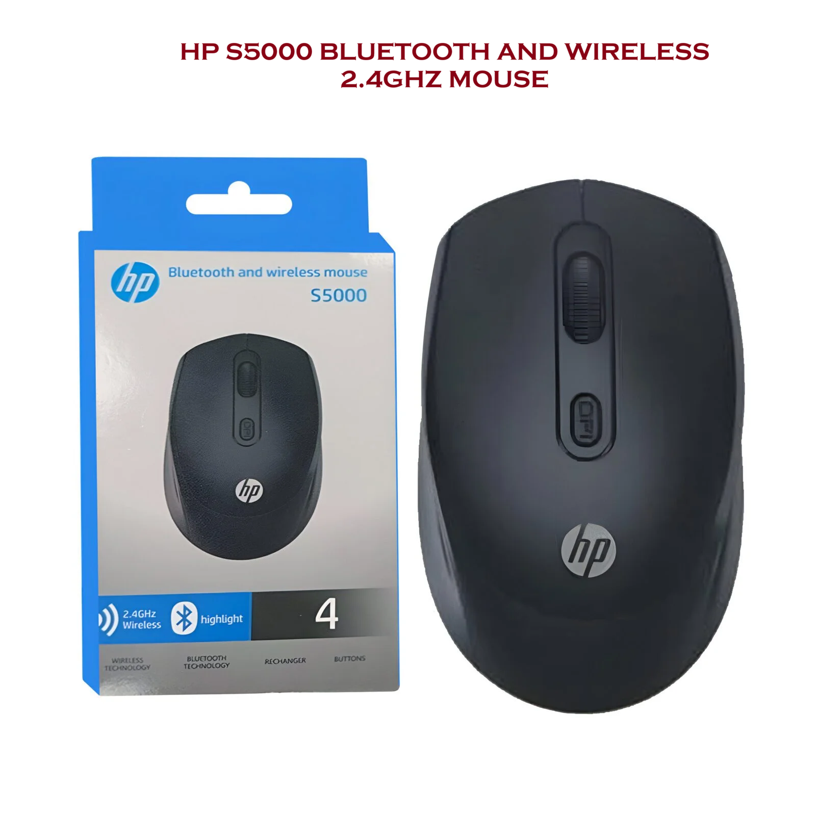HP S5000 BLUETOOTH AND WIRELESS 2.4GHZ MOUSE price in Pakistan