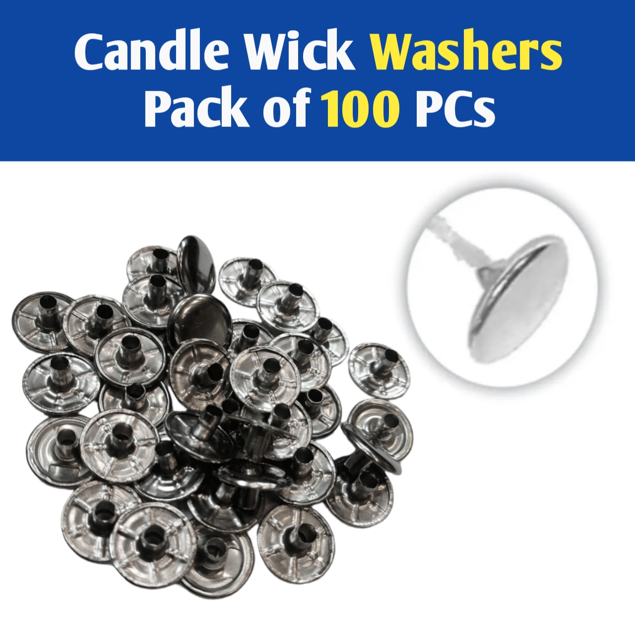 Candle Wick Holders Pack of 100, Washer for Candle Making