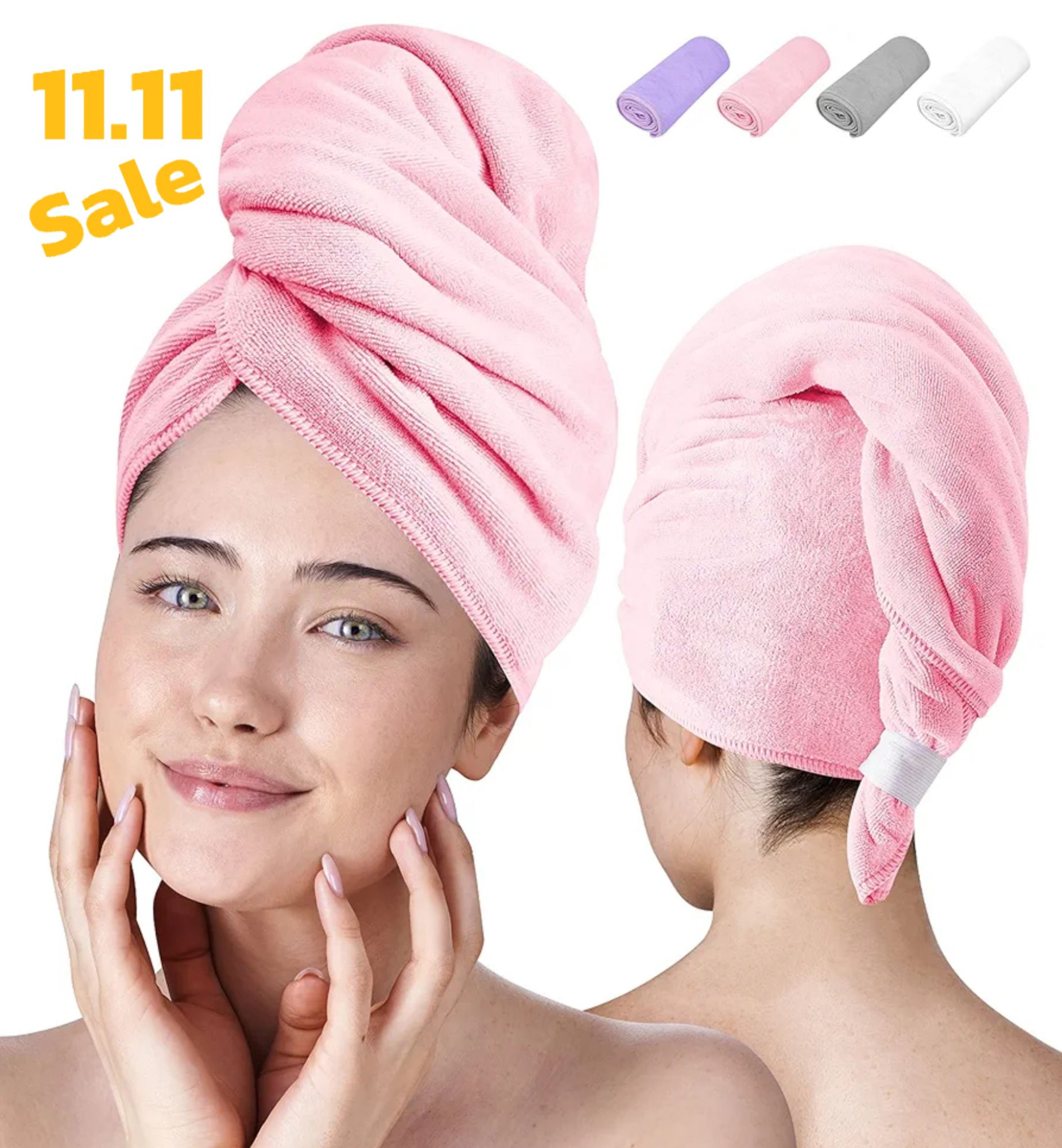 Quick Dry Bath Hair Drying Towel Head Wrap Hat Super Absorbent Shower Cap For Women And For Girls