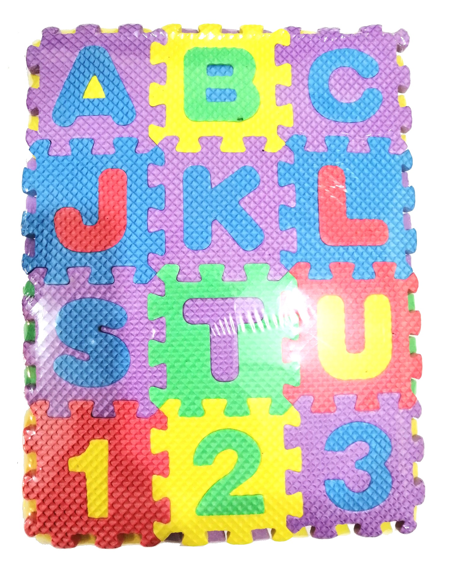 ABC Toy Block Mat Alphabets and Numbers Early Learning Toy Play Foam Puzzle Mat for Kids 36 Pieces 6cm x 6cm