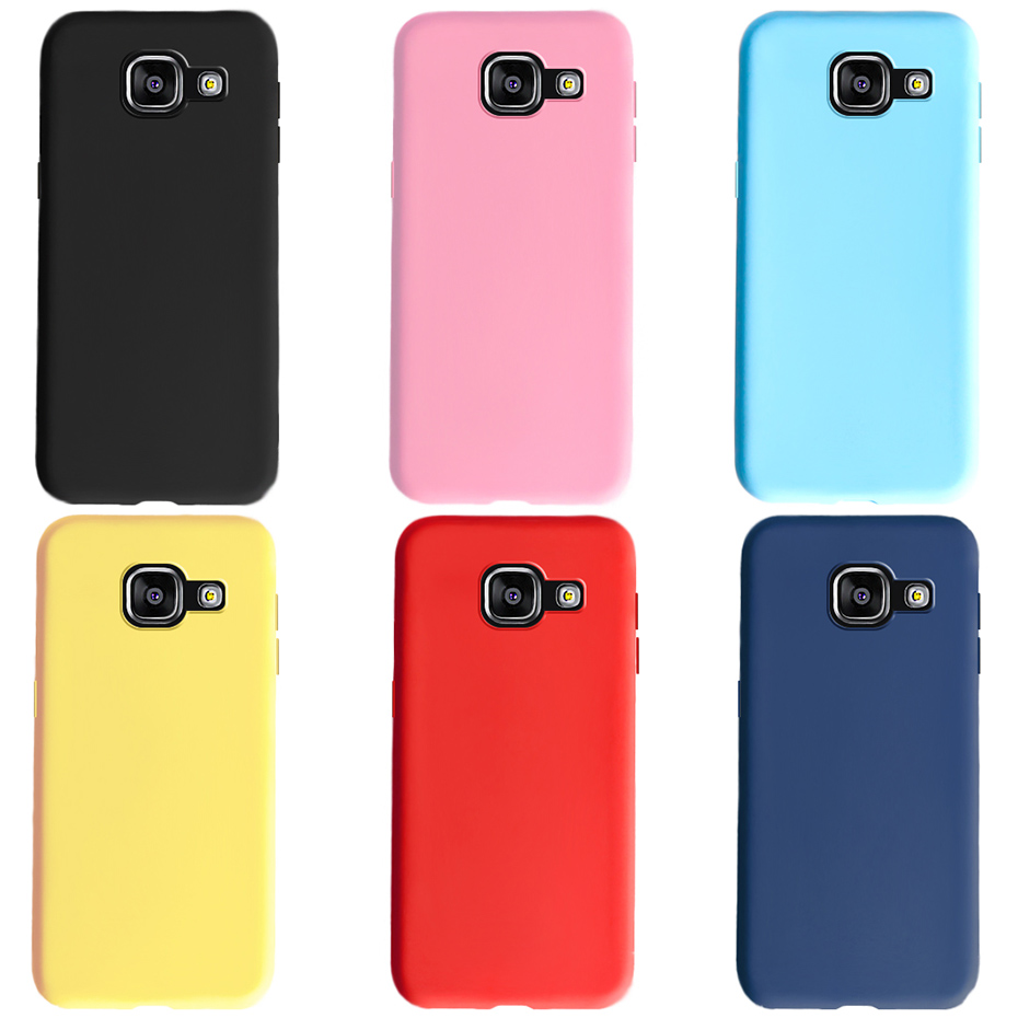 For Samsung A5 2016 2017 Case Soft Colored Silicone Phone Case for