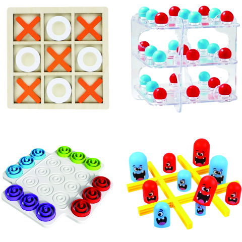 Classic Wooden Tic Tac Toe Board Game XO Gobble Tic Tac Toe Ring Tic Tac Toe 3D Tic Tac Toe