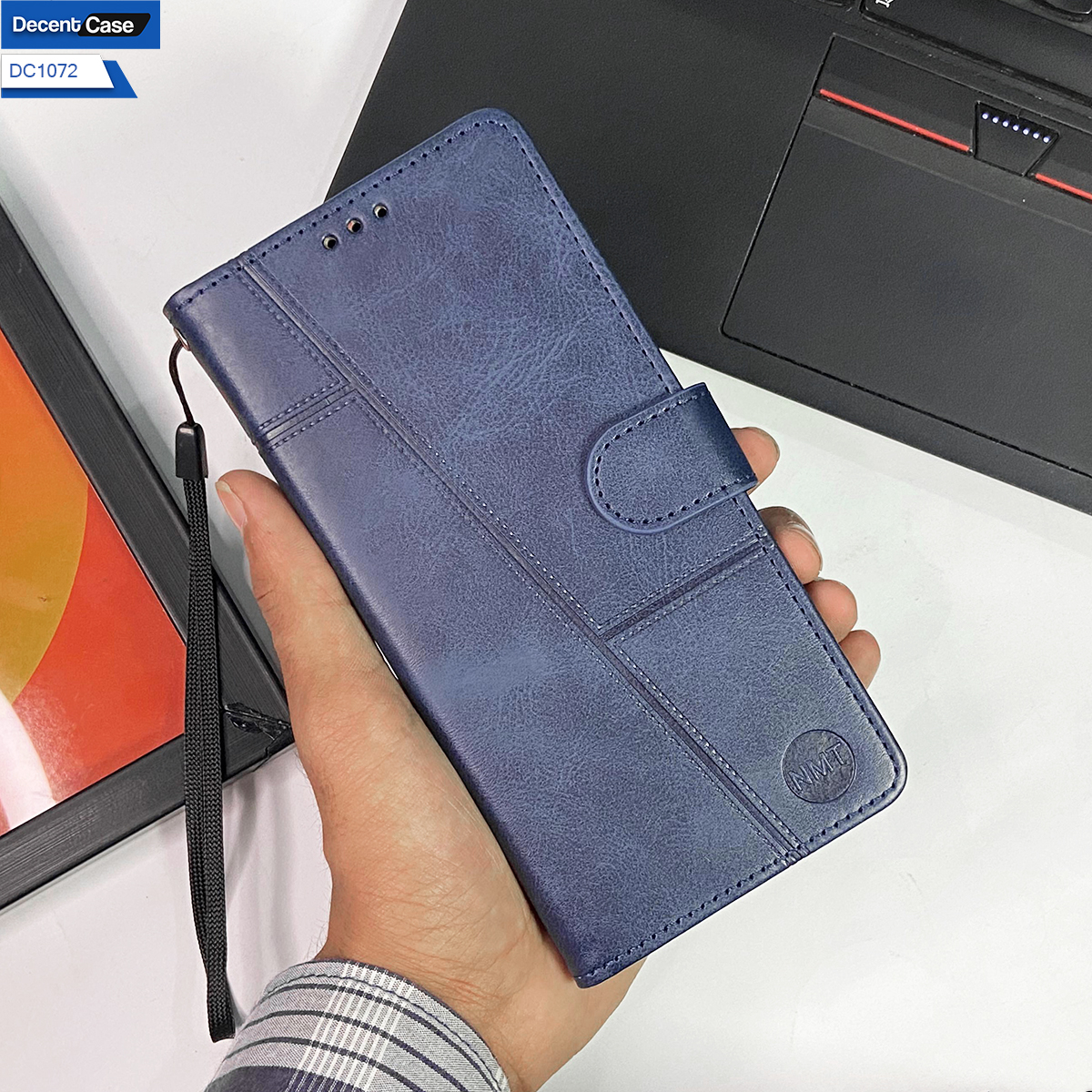 Oppo A6s Pro Book Cover - Dark Brown - Premium Leather Megantic Book Covers With Card Holding Option & Cash