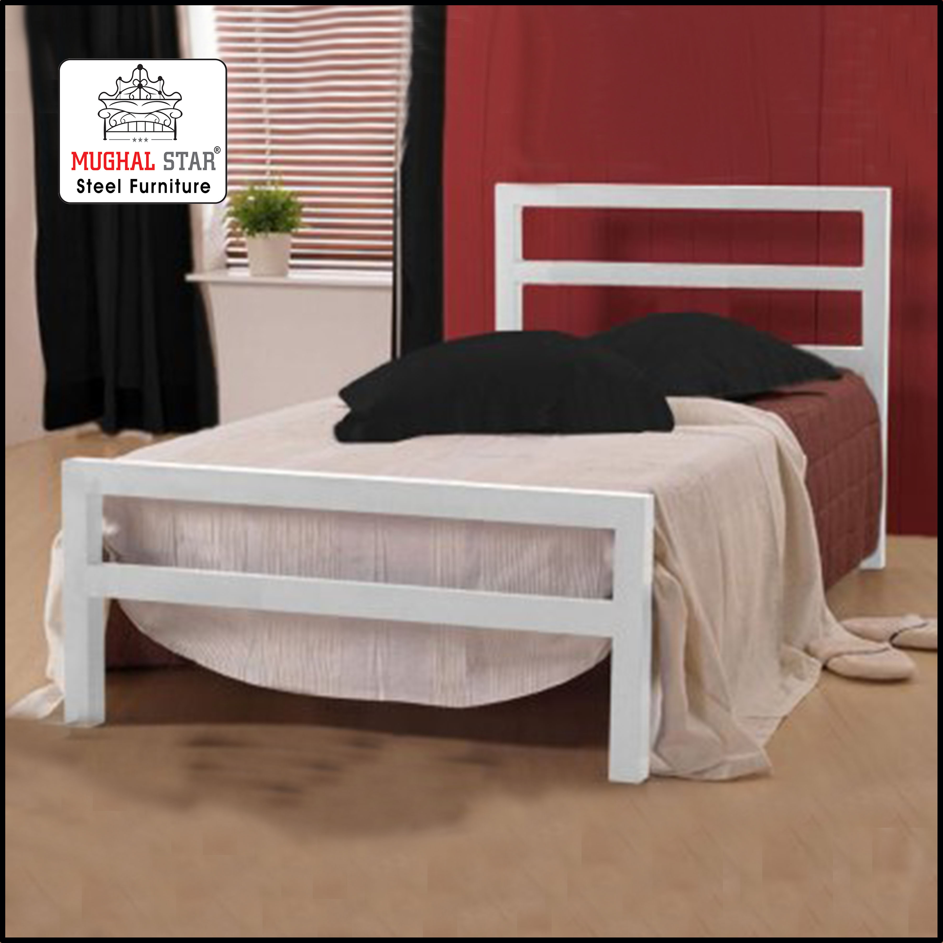 Dream Bed Single/Single Bed/ Iron Bed/ Mughal Star Steel Furniture