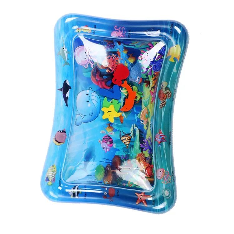 Round Baby Kids Water Play Mat Toys Inflatable Tummy Time Water Play Mat and Toddlers Perfect Fun Activity Inflatable Mat,Outdoor Water Play Mat for Baby