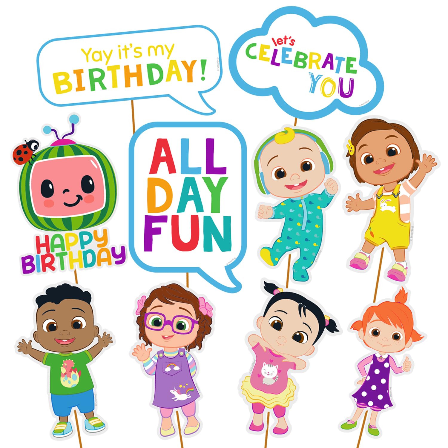 Theme Birthday Props 10Pcs Birthday Decoration