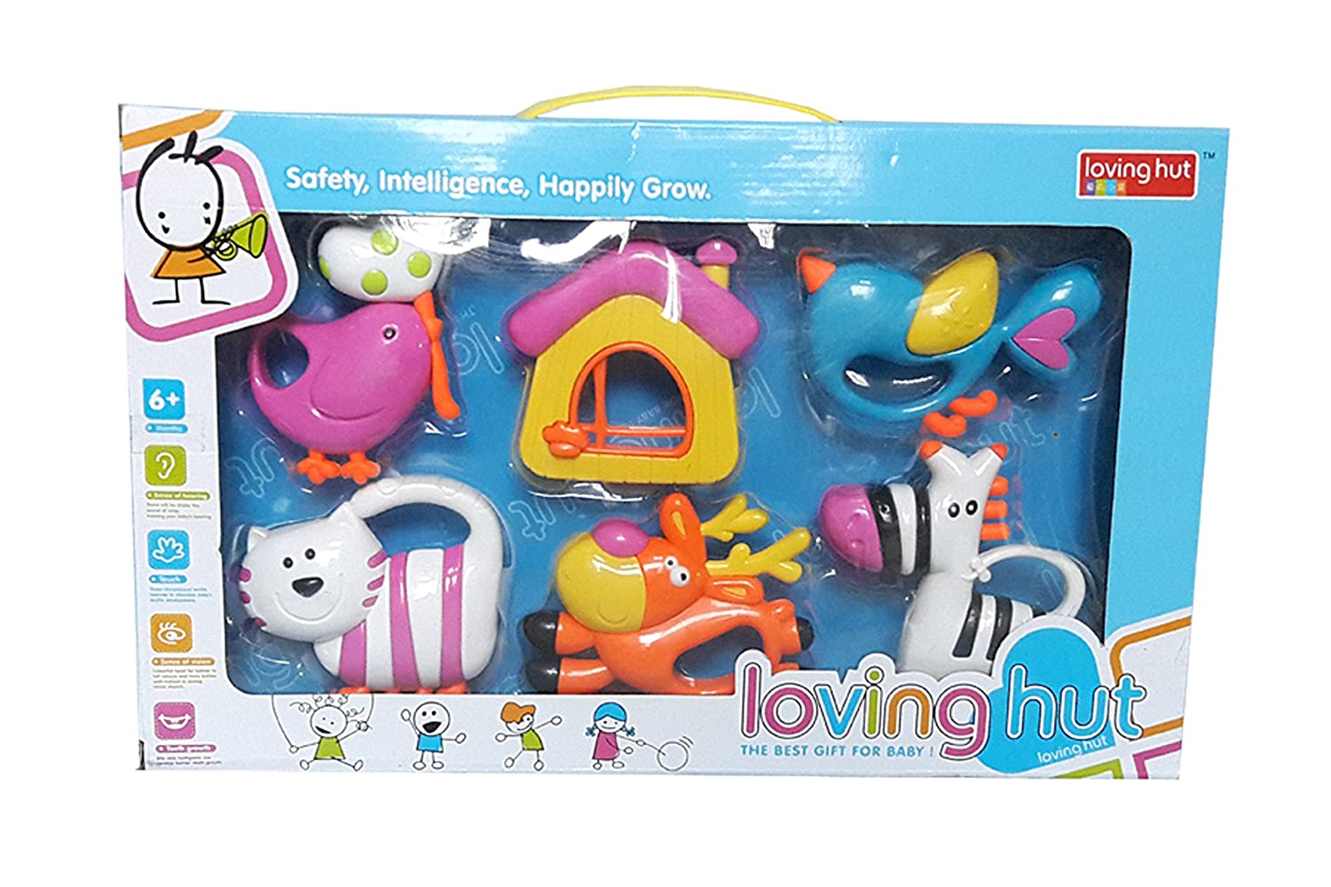 Loving Hut 6 Pieces Rattle Set for New Born Babies