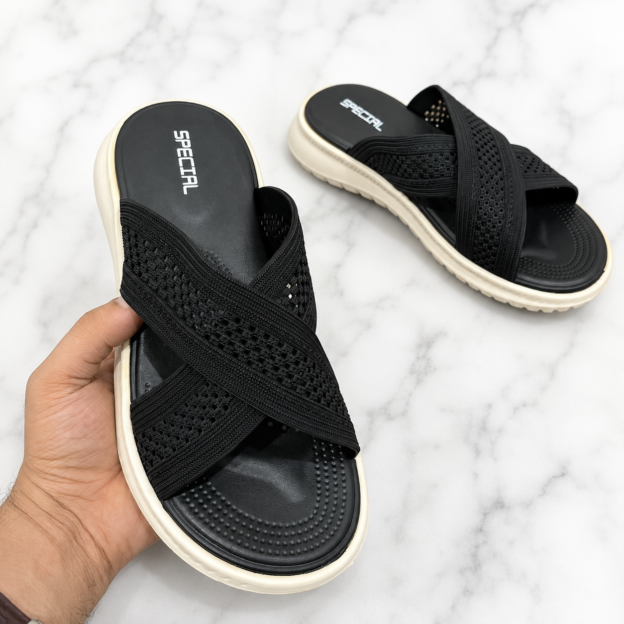 Ladies Medicated Slides | Comfortable Medicated Sandals | Soft & Cushioned Sole | Lightweight | Stylish Cross Strap Design | Soft Footbed | Daily Wear Women House Slippers