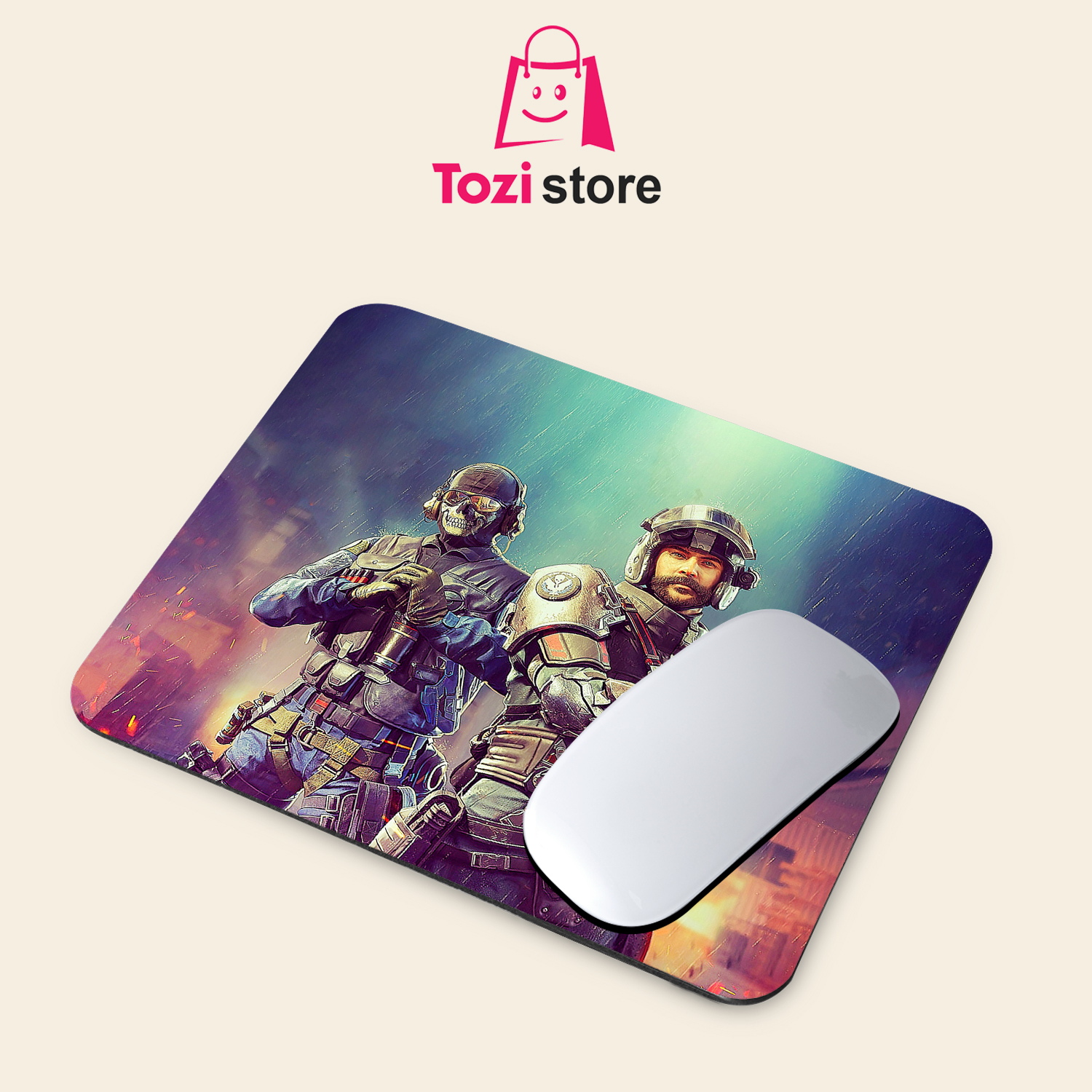 Gaming Mouse Pad Premium 8" x 6.5 Thick Non-Slip Rubber Base, Smooth Cloth Surface for Precision Control - Tozistore price in Pakistan