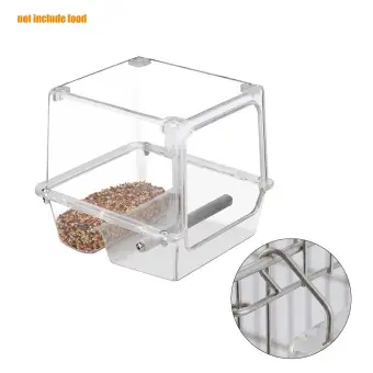 Bird Feeder Parrot Automatic Feeder Hanging Acrylic Bird Cage