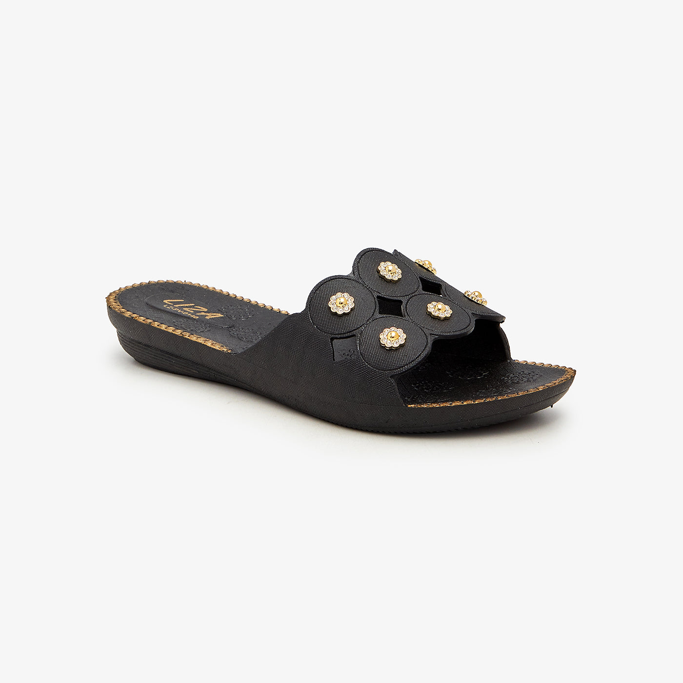 Liza Black Women's Chappal For Women - SS26
