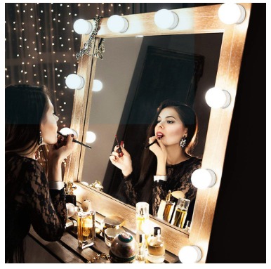 LED Vanity Mirror Lights | 3 Light Mode Led Bulbs for makeup Mirror Stand | 10 Bulbs