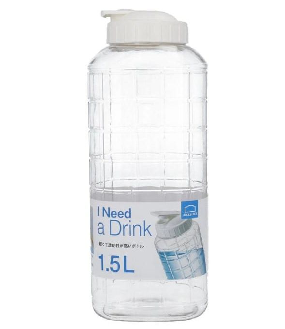 Water Bottle BPA-Free Transparent Plastic - Fridge Bottle - Leak-Proof, Portable Hydration Container - Random Colors