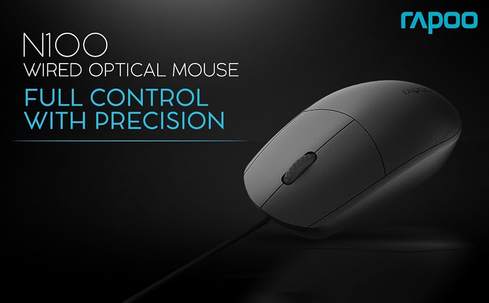 RAPOO N100 USB Wired Mouse with Ergonomic Design 1600Dpi 7 2db77fe9ee1e20c082022afa01f52d27