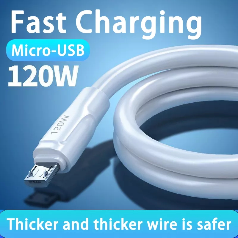 120W / 6A Super Fast Charging Micro USB Data Cable & Type C Cable For ...