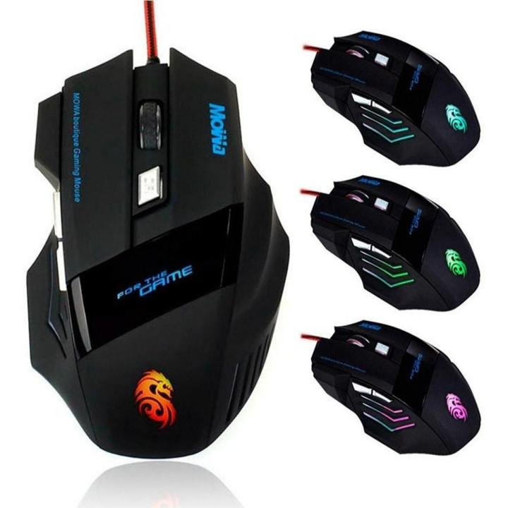 Gaming Mouse USB Optical Wired Mice | RGB LED Lights Gaming Mouse | High DPI Precision Mouse | Ergonomic Design for Gamers | Durable Gaming Mouse for PC & Laptop