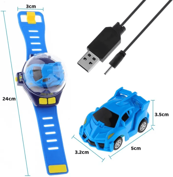 Mini RC Car Watch Toy Remote Control USB Electric Wrist Strap Racing Cars Watch For Children Gift Toy