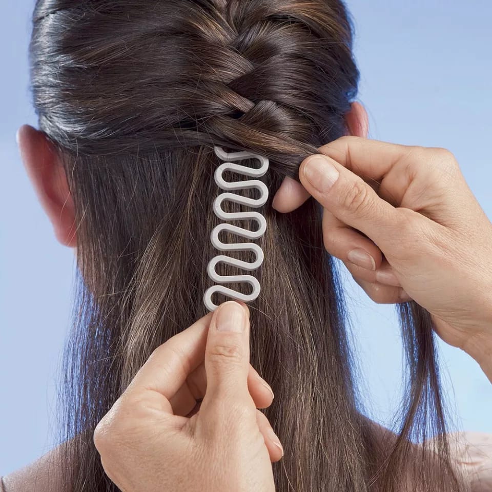6PCS Hair Braiding & Ponytail Styling Tool Set – Zig Zag Ponytail Makers, DIY Hair Braids Tools, Professional Hair Styling Accessories for Women & Girls