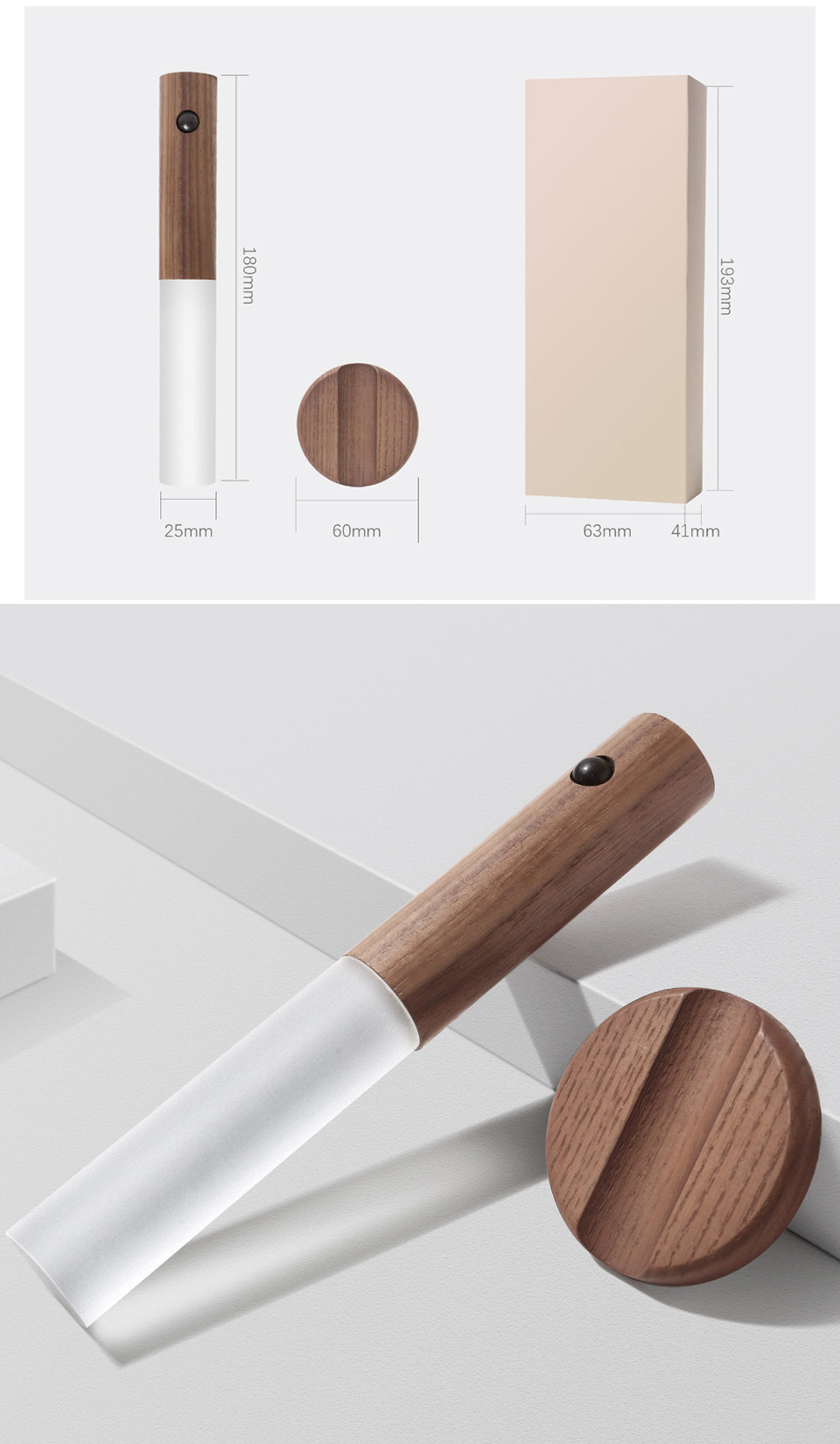 Led Wood Night Light Pir Motion Sensor Magnetic Wall Lamp Usb Rechargeable Lights Home Staircase Bedroom Lamp Bedside Lighting