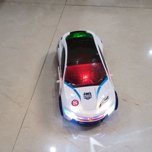 Interactive Transforming Robot Car with Lights & Sounds - Educational Play Vehicle for Kids 20 cm