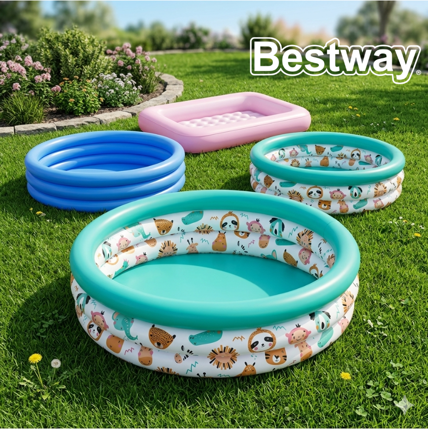 Bestway Inflatable Swimming Pools for Kids – Multiple Shapes, Colors & Sizes