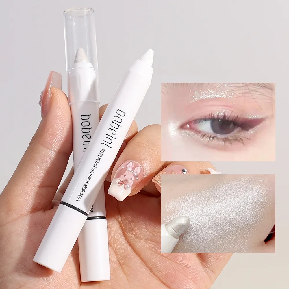 Glitter Highlighter Pen Pearlescent Lying Silkworm Pencil Waterproof Brightening Eyes Stick White Silver Eye Makeup
