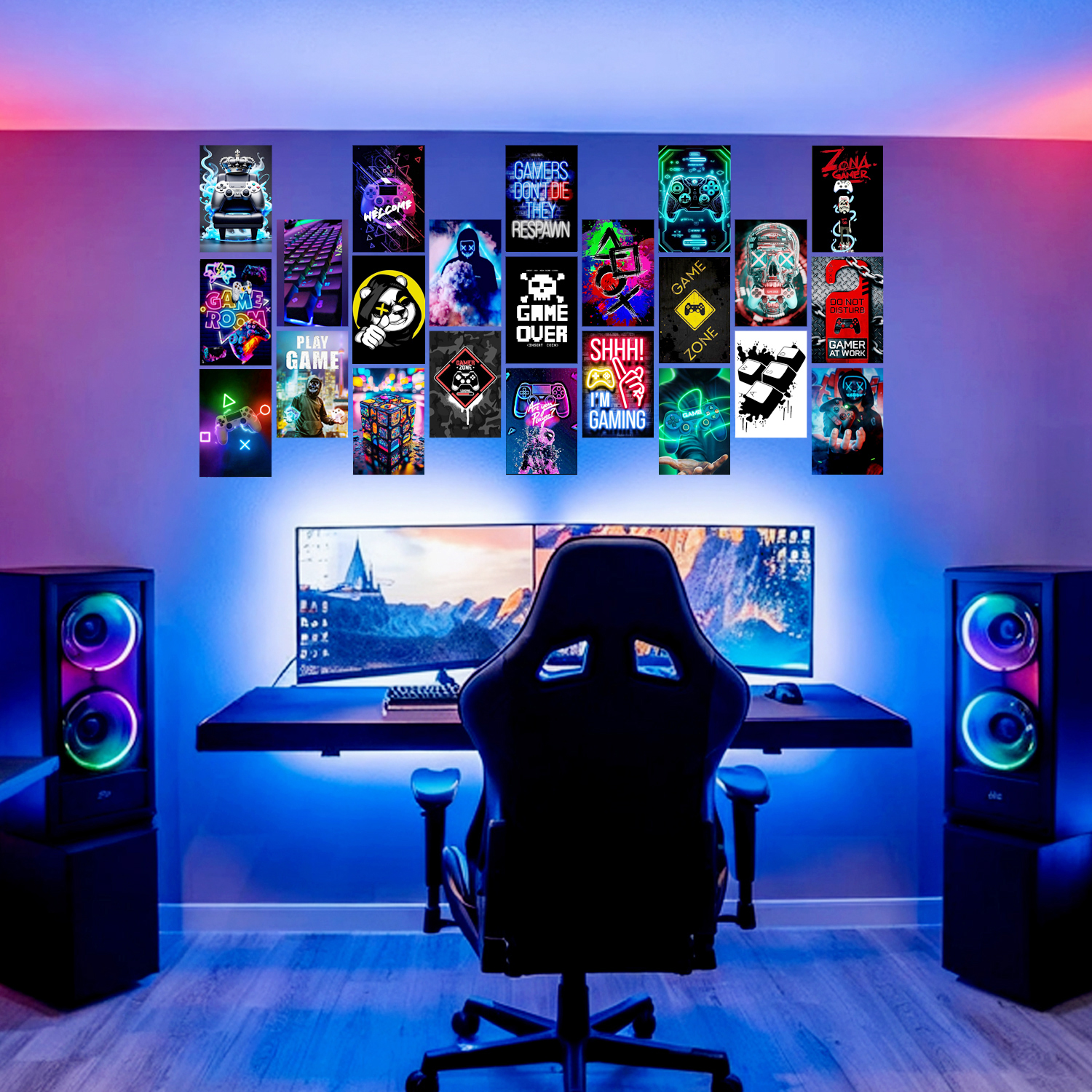 Gaming Posters of your choice 40 Cards 4x6 For Wall Decor - Gaming Room