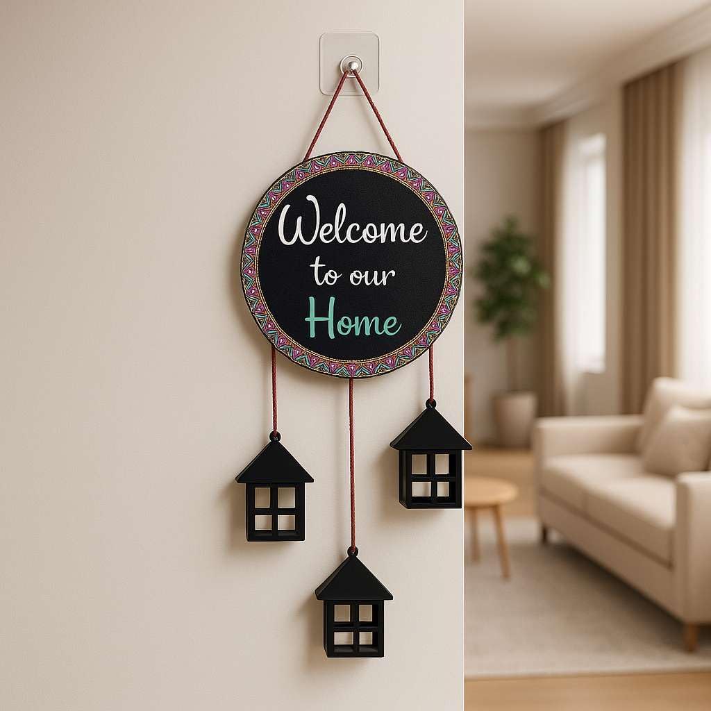 Welcome to Our Sweet Home Wall Hanging, Wooden wall decoration items for home, Wall Art, decoration items for drawing room, Home Decoration Items – Home Décor - wall decoration items for wall hanging - decorations pieces, Colorful Mandala Decorative Sign