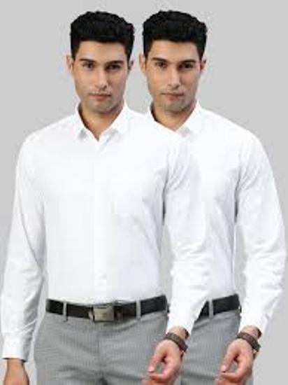 White Formal Full Selves Shirt For Men / PACK OF TWO /Imported Fabric / Cotton Fabric