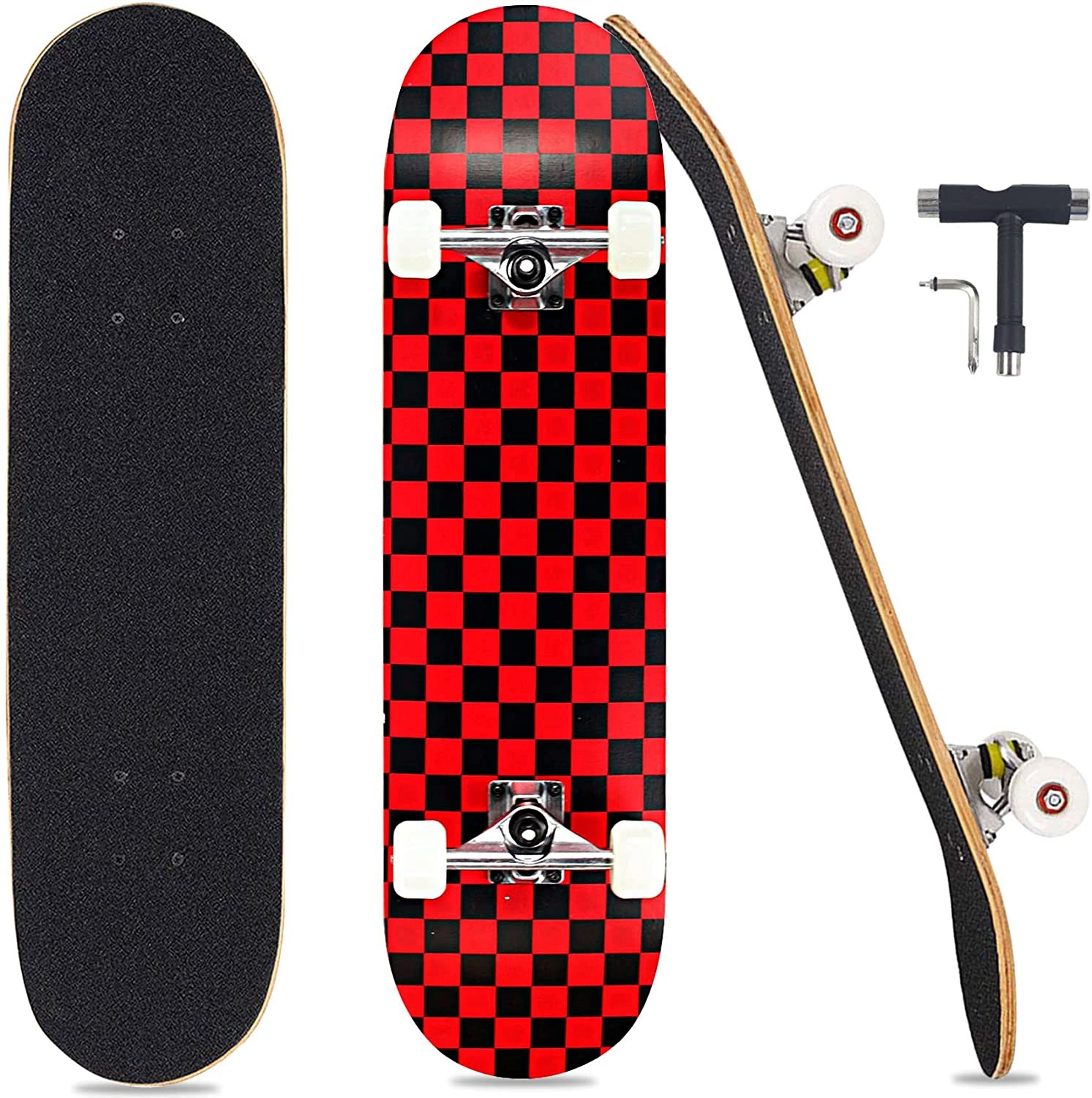 23 Inch Skateboard for Kids, Teens & Adults – Durable Cruiser Board for Beginners & Pros – Smooth Ride with PU Wheels – Lightweight & Portable – Outdoor Fun Skate Board