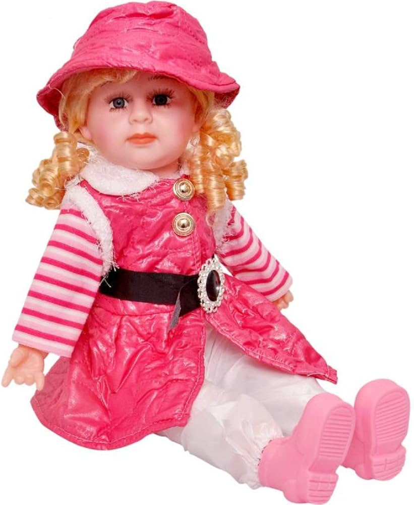 5 Poems Doll, Singing Soft Push Stuffed Doll Baby Girl Toy for Kids( Multi Color)