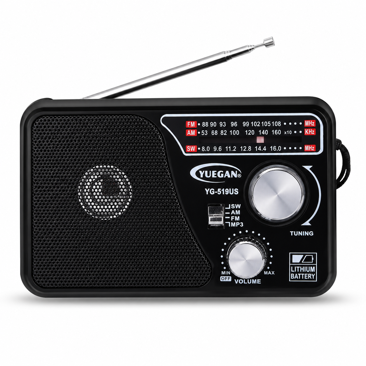 Solar FM Radio YG-517US portable wireless music player and Radio