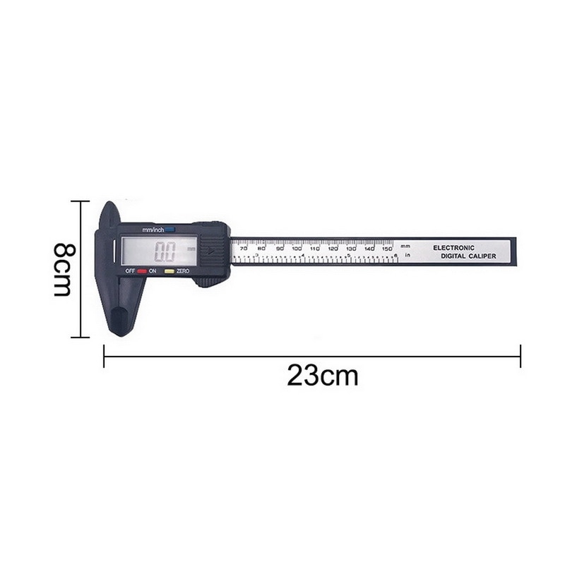 Stainless Steel Digital Caliper 6 Inch 150mm Metal Measuring Instrument ...
