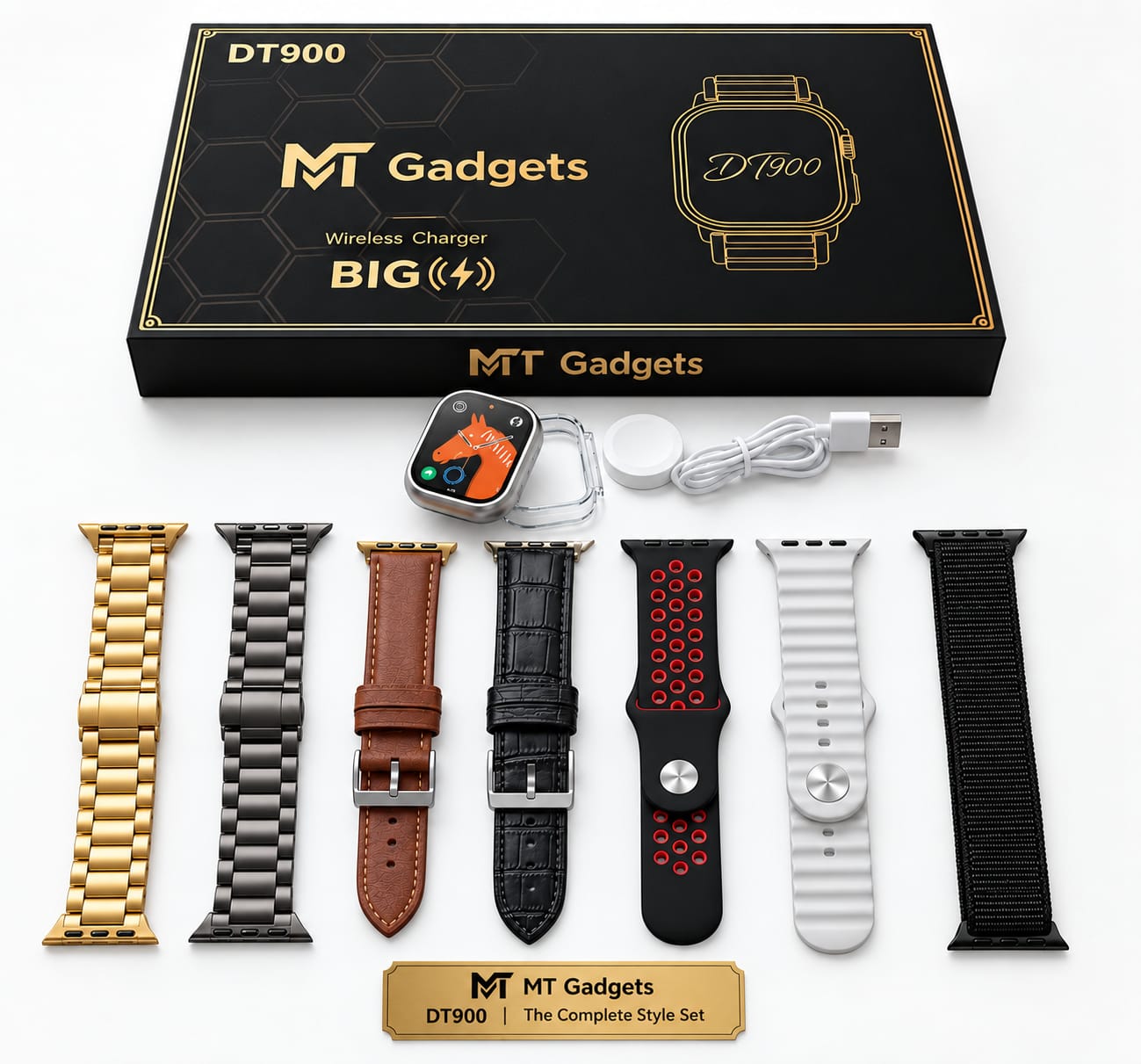 MT Smart watch Y80 Smart Watch 2.02 inch high-definition large screen high configuration version+8 strap combination+case