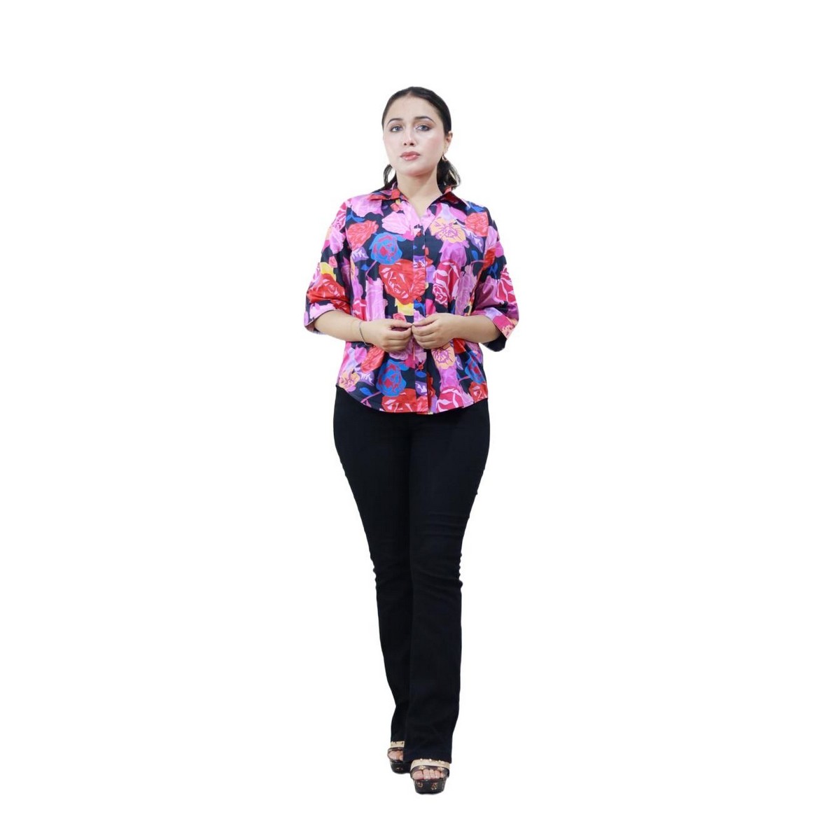 Women top/Shirt/Blouse/Digital Printed Shirt