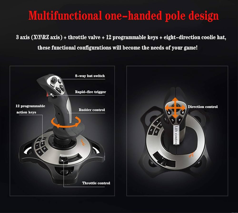PXN 2113 Wired Flight Joystick Gaming Controller for only PC