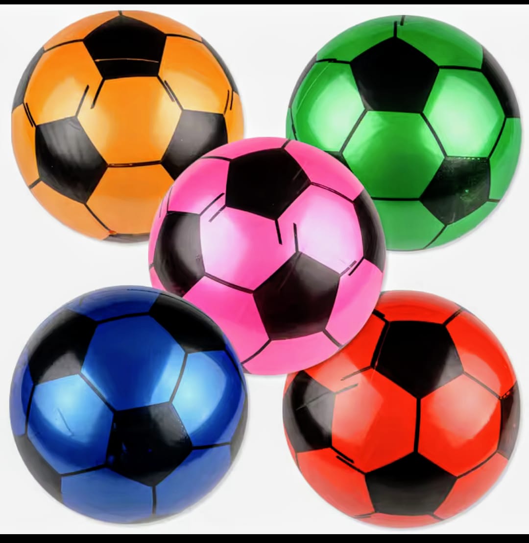 Inflatable Footballs Rubber Ball With Free Nozzle , Air Inflating for kids, Fun & Bouncy Inflatable Football – Soft Rubber Ball Toy for Kids & Toddlers | Ideal for Beach, Pool & Playtime, Toys for kids ,sports Ball and Indoor Fun | Baby Gift Idea