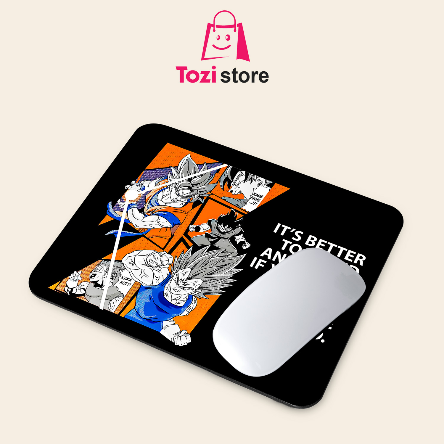 Gaming Mouse Pad Premium  8" x 6.5  Thick Non-Slip Rubber Base, Smooth Cloth Surface for Precision Control - Tozistore