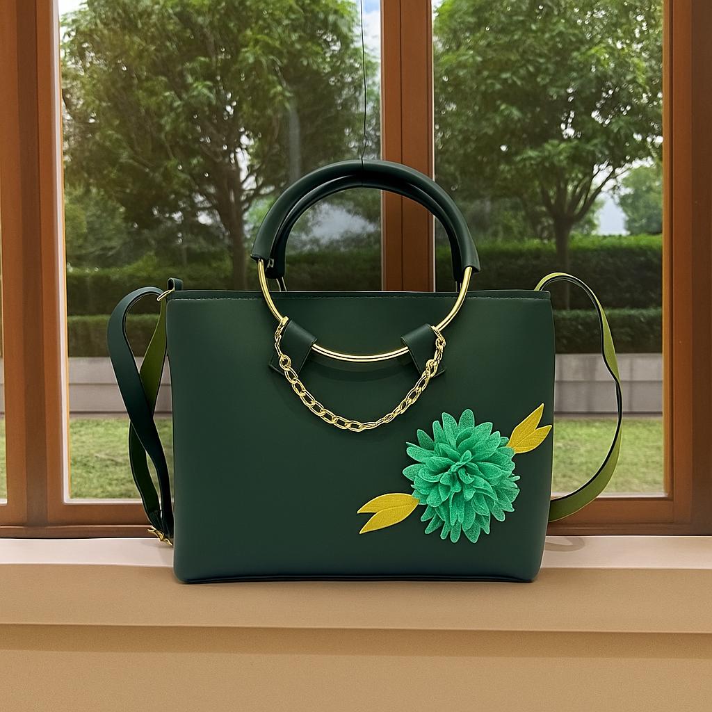 Handbags For Girls new design - Hand Bags - Shoulder Bag with long belt -Metal handle design Handbag for Girls -Handbags Bags for Women - Trendy handbag and shoulder bags - Latest Design - Easy to carry