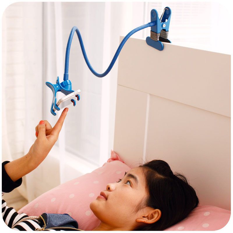 360° fold able Mobile phone holder snake type Bed Gooseneck Mount