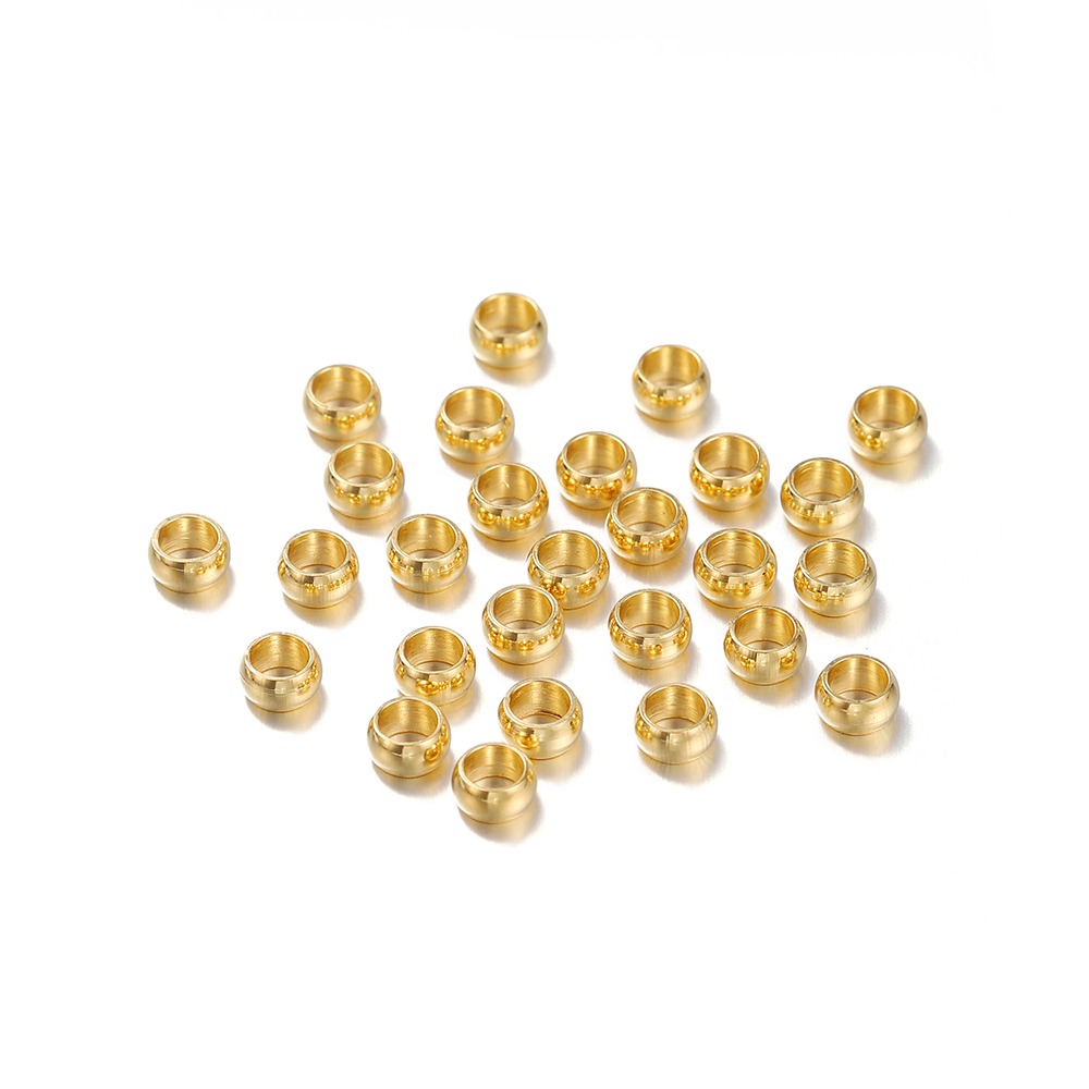 100Pcs Stainless Steel Crimp Beads & End Covers Set – 1.5mm–Stopper Spacer Beads for DIY Jewelry Making | Bracelet & Necklace Accessories