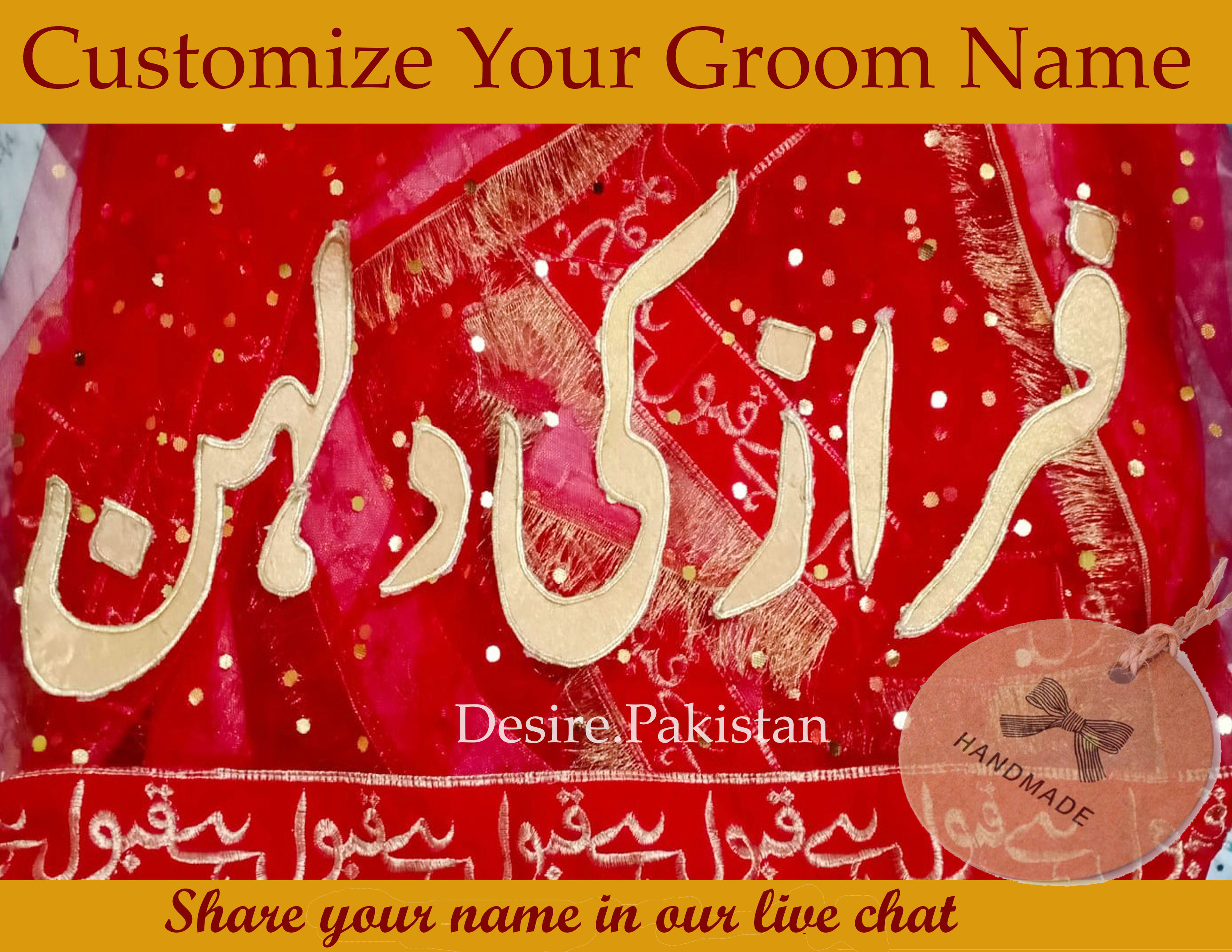 New Customization Bridal Net Fancy Dupatta Wedding Nikah Dupatta Qabool Hai Dupatta With Name ,Make your event more Special