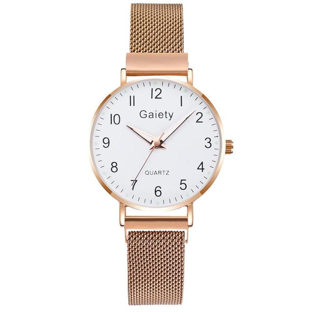 Gold mesh strap clearance watch