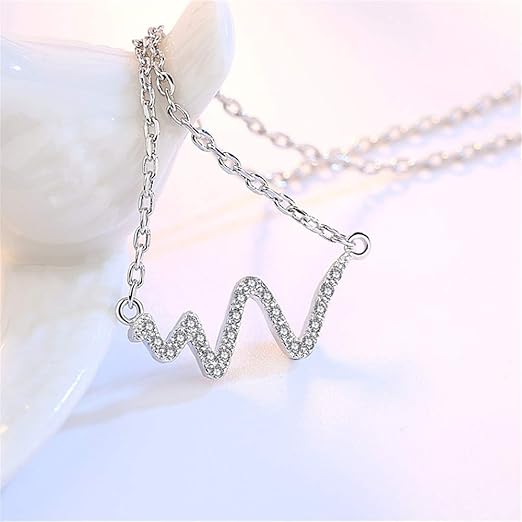 Sterling Silver CZ Flowers Wrap Earrings Dangle Chain for Women Elegant Bridal Earrings Wedding Engagement Drop Earrings & Necklace