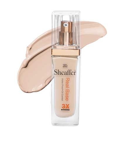 Sheaffer Real Base ( Ivory Shade ) – Waterproof Foundation with Advanced Oil Control & 3X Full Coverage | Long-Lasting Matte & Sweat-Resistant Finish | Lightweight Formula for All-Day Wear