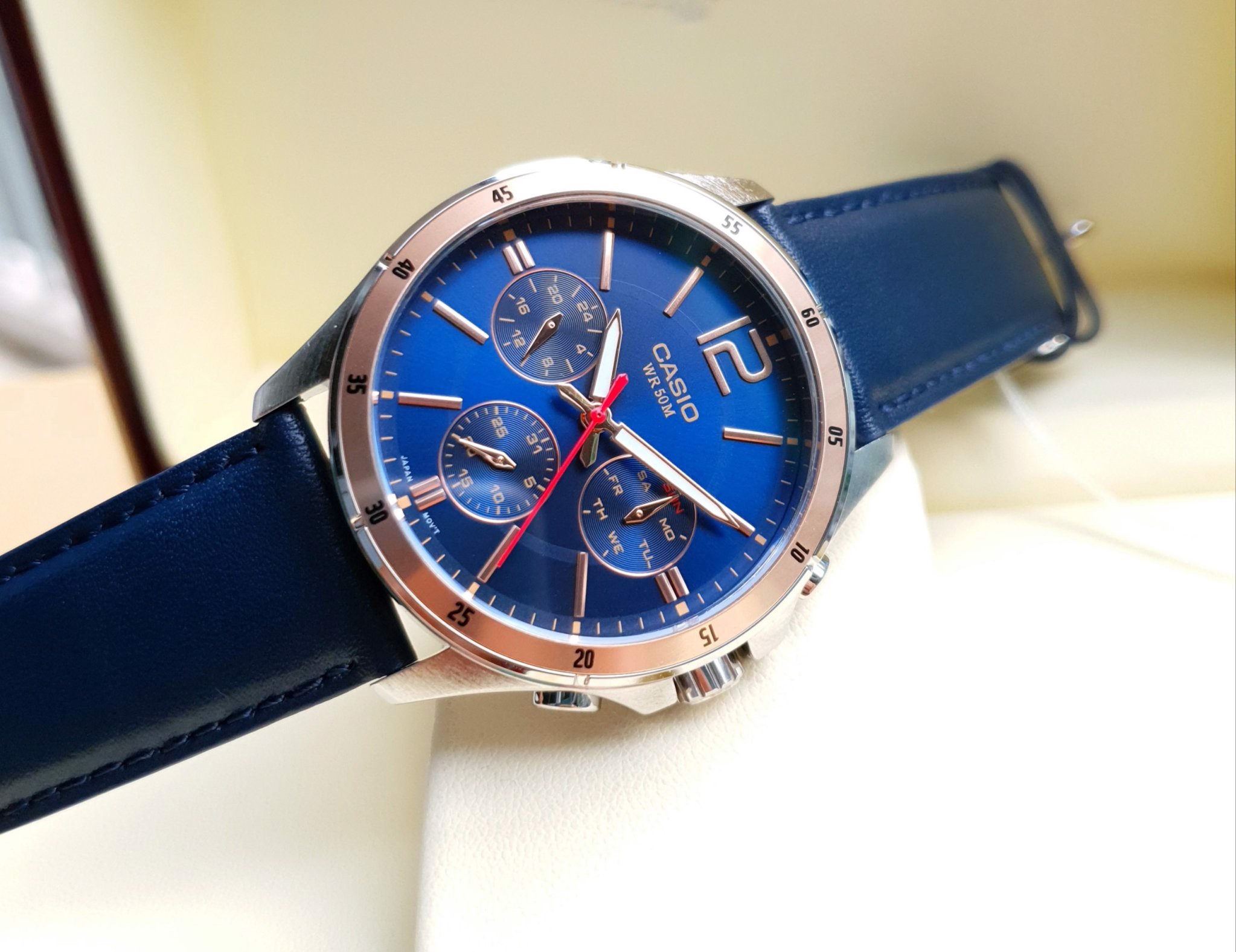casio mtp blue