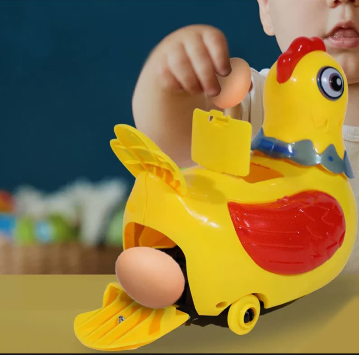 Eggs Laying Chicken Children's Toy Walking Music With Lights Animal Robot Toy